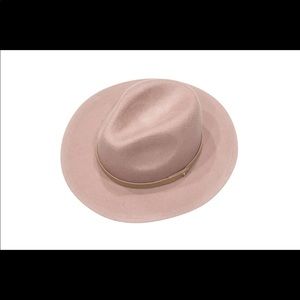 Rose / Light Pink Wool Fedora Hat